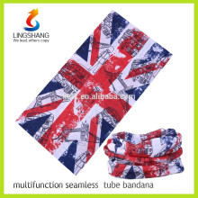 LINGSHNAG 2015 vente en gros Promotion cadeau national polyester drapeau tube écharpe bandes de refroidissement